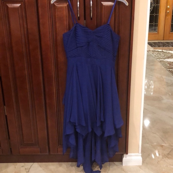 Adrianna Papell Pleat Chiffon High/Low Dress - Picture 2 of 6